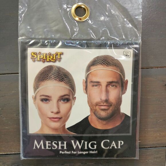 Amscan Unisex Teens & Adults Fit Brown Nylon Wig Cap - One Size 1-Piece - Picture 3 of 3